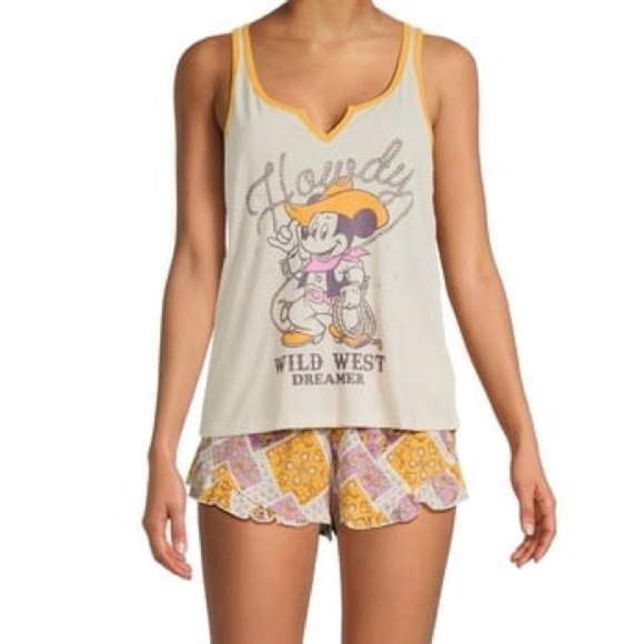 Disney Mickey Mouse Women's Tank Top and Shorts Pajama Set, 2-Piece - Picture 1 of 3